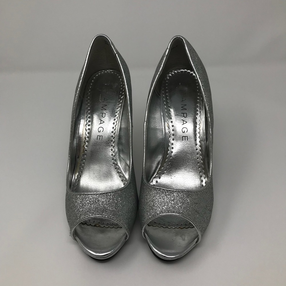 Silver Rampage Heels